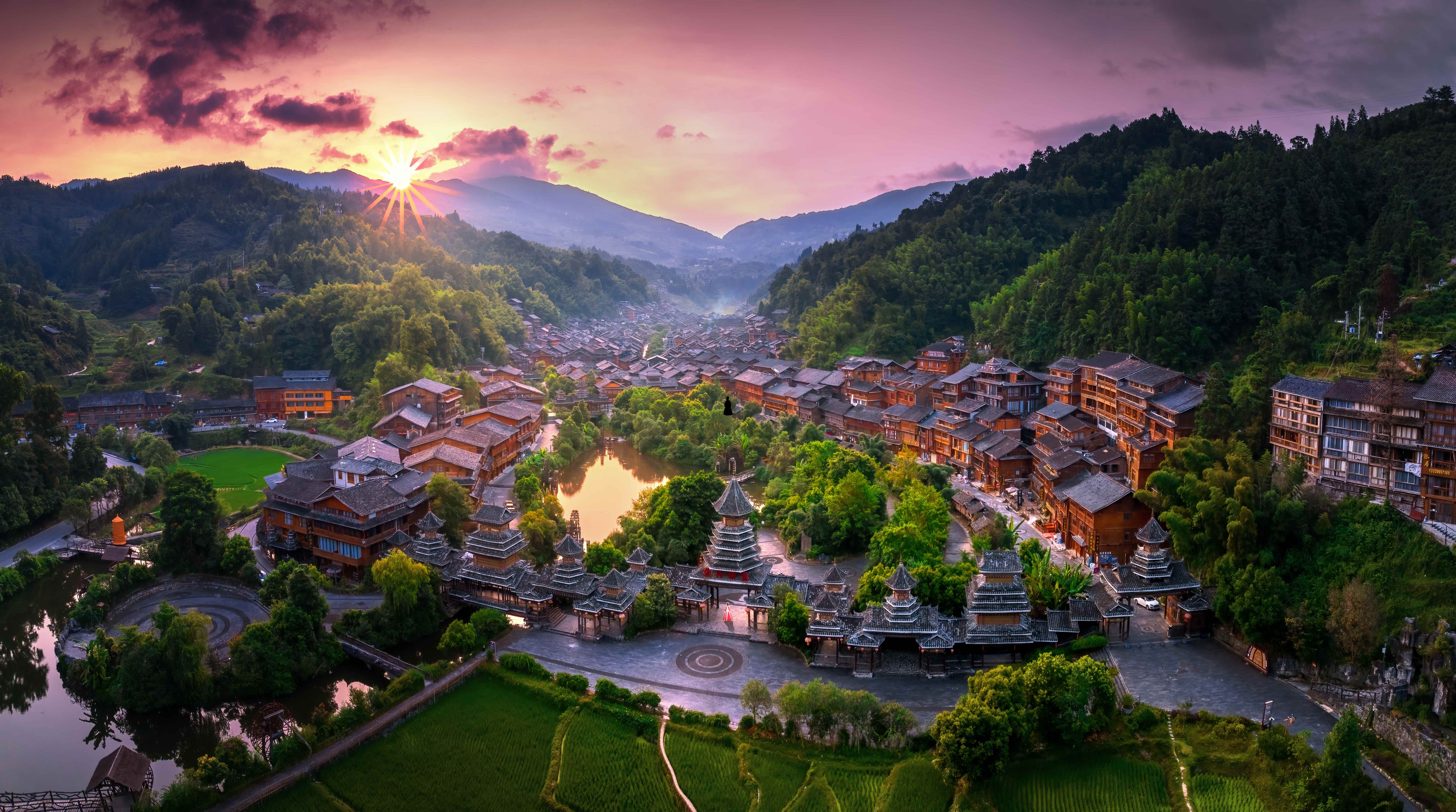 肇兴侗寨全景 肇兴侗寨全景